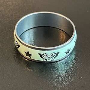 Glow in the dark Star butterfly ring size 10.5